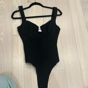 South Moon Under Black Bodysuit Size M
